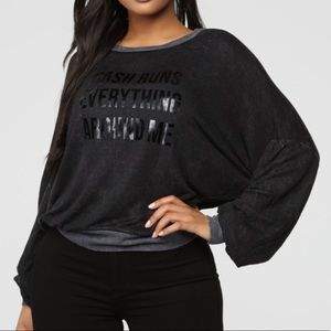 NEW! Cash Runs Everything Sweatshirt - Charcoal